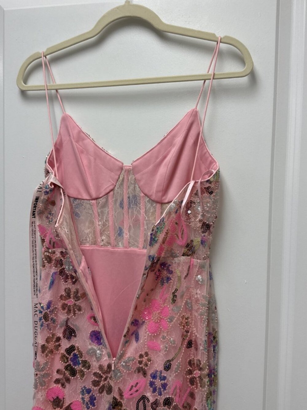 Mac Duggal Size 2 Pink 68718 Sequin Beaded Sleeveless Formal Gown Dress NWT Prom - Picture 9 of 12